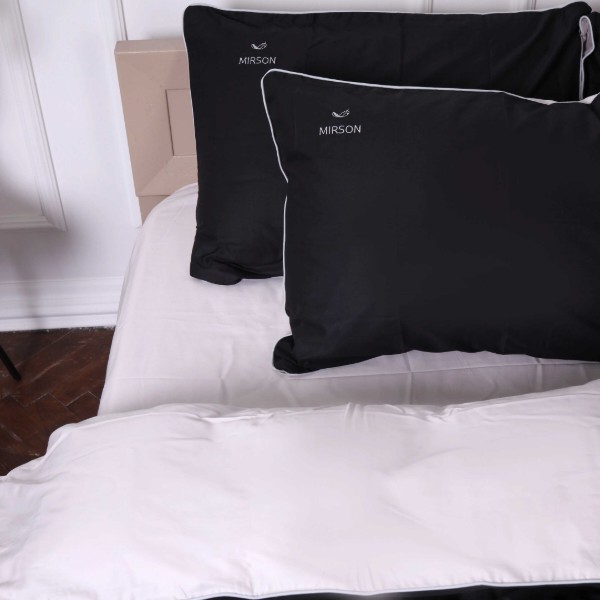 Фото - Комплект постільної білизни MirSon King Size 0848 + 0841 Joan Corner Сатин 220х240 см (2200008711887)